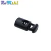 100pcs/lot Cord Lock Stopper Cylinder Barrel Plastic Toggle Clip For Garment Accessories Black Free Shipping