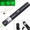 200 mil USB-uppladdningsbar grön laserpekare astronomi 532nm Grande Lazer Pen 2in1 Star Cap Beam Light Inbyggd batteri PET-leksak