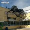 Customized Hanging Inflatable Spider 3m/5m Width Black Pendent Air Blown Crawling Spider Replica Balloon For Halloween Party And Concert Decoration