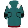 Trajes de anime CostumeBuy My Hero Academia Boku Izuku Midoriya Cosplay Deku Battle Green Hood Hooding Chaqueta con capucha Unisex