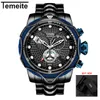 Temeite montre homme Top marque de luxe montre dorée hommes montre à Quartz en acier mâle étanche montres Relogio Dourado Masculino259p