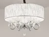 Modern Lustre Chrome Meta Pendant Lamps Crystal Living Room Led Ceiling Light Fabric Lamp Fixtures MYY