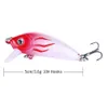 NEWUP 8PCS 5cm 3.6G Quality Minnow Pescaria Fiske Lure 3D Eye Bass Topwater Hard Bait Crankbait Wobblers för fiskehandtag