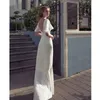 2019 V Cuello Cuello Vestidos de novia Frente Split Sin Backless Vestido de novia Duración del piso Vestidos de novia Personalizado