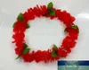 20pcs/lot new 2015 wedding decoration hawaiian Flowers lei with leaf Hawaii Party Dress Necklace artifical