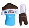 2019 AG2R La Mondiale Cycling Jersey Maillot Ciclismo Kort ärm och cykling Bib Shorts Cycling Kits band Bicicletas O191217033484