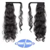 Braziliaanse natuurlijke zwarte maagd wrap trekkoord paardenstaart paardenstaart 10 tot 22 inch geweven body wave echt menselijk haar paardenstaart 140g Be2353156