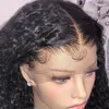 Pelucas de cabello humano rizado Frontal de encaje 360, peluca profunda brasileña de densidad 130% con pelos de bebé para mujeres negras de 18 pulgadas, Color Natural diva1