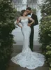 ホワイトマーメイドレースプラスサイズのビーチウェディングドレス安い恋人ドロップウエスト2019新しいセクシーなBerta Bridal Gowns