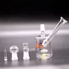 Mini Hitman Bongs Glass Dab Cups Water Pipes Hookahs Percolator Recycler Oil Rigs Perc Fritted Cigarette Rolling Machine