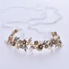 2019 European hot sale explosion bride retro rhinestone hair band headband / new multi-style metal leaf handmade handmade bridal headdress