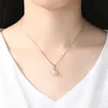 Fashion-Luxury White Gold Color Wholesale Jewellery Lucky Natural Cultured Pearl Silver Zircon Necklace For Women Bijoux