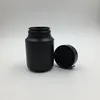 30 sets 100ml Black HDPE Capsules Bottles Capsules Container with Pull-Ring Caps