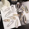 New arrvial Vintage Faux Pearl Wrapped Hairpins Girl Glitter Accessory Gold/Silver Metal Alloy Hair Clip Water Drop Barrettes 10PCS