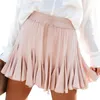 White Black Chiffon Summer Skirt Women 2020 Fashion Korean High Waist Pleated Mini Sun School Skirt Female