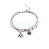 S1420 Hot Bohemian Mode Smycken Vintage Elephant Sun Pendant Anklet Kedja Multi Layer Ankel Bracelet Fotkedjor