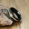 Punk Vintage Black Gold Black Color 316L roestvrijstalen geborstelde ring voor de mens wonan