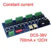 Contrôleur 12CH 350ma/700ma, courant constant, 12 canaux dmx 512, variateur DMX512, décodeur led, RJ45 XRL 3P