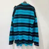 Fashion- High Collar Stripe Sweater Cotton Hip Hop Skateboard Sweaters Men Women Casual Coat Fashion HFLSMY062