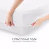 Ryska Alla Storlek 100% Polyester Smooth Vattentät Madrass Skal Maskin Tvättbar Matress Protector Colchao Dammmider Bed omslag