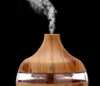 Diffuseur d'huile essentielle d'aromathérapie humidificateur de bambou diffuseurs de brume fraîche ultrasoniques de Grain de bois avec 7 LED couleur light4500836