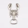 Unique Lobster Shape White Wine Beer Bottle Opener Metal Key Chain Red Black Silver Colors Free DHL