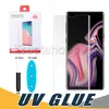 Für S10 Plus S10e UV-Flüssigkeit, Vollkleber, gehärtetes Glas, hüllenfreundlicher Displayschutz, UV-Licht, für Note 9, S9, S8 Plus, im Karton