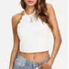 Sexy Halter Crop Top Frauen Sommer Fitness Dünne Enge Bustier Crop Top T Shirt Bauch Casual Dance Tops Weste Tank tops1844089