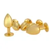 Yuelv Gold Metal Anal Toys Butt Butt en acier inoxydable Diamant anal bouchon anus plaqué insert Stopper Adult Sex Toys for Women Men7144426