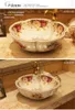 China Artístico Handmade Ceramic Bacia Art Sinks Contador Top Wash Basin Bathroom Vessel Pias bacia vaidades bacia de lavagem