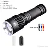 Lampe de poche LED Ultra lumineuse T6/L2, 5 Modes, lentilles épaisses de 8000Lumens, Zoomable, torche LED, batterie 26650, chargeur, cadeau