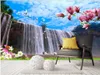 Carta da parati 3d per pareti 3 d per soggiorno Sfondi cascata Sfondi bellissimi scenari