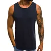Homens Summer Tank Vest Tops 2019 Casual Moda Sem Mangas Top O-pescoço Algodão Respirável Ginásio Roupas Bodybuilding Mens Tops