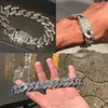 Persoonlijkheid hiphop/punk heren armbanden ijskoud kubieke zirkoon miami stoeprand cubaanse link sieraden geschenken voor malelink chain