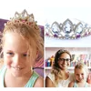 Billiga kristaller bröllop kronor för kvinnor barn bohemiska brud tiaras diamant smycken rhinestone headpieces hår tillbehör strand tiara