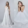 2024 Boho Wedding Dresses A Line Deep V Neck Ruffles Feather Bohemian Wedding Dress Custom Made Sweep Train Elegant Vestidos De Novia 757