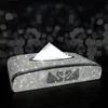 Caixa de lenço de tecido de strinestone Bling Diamond Crystal Auto Tissue Solder de carro Diamante Tampa de papel do tipo Block para Women243p