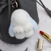8 cm echt bont konijn konijntje pop speelgoed tas bedel sleutelhanger sleutelhanger accessoires telefoon portemonnee handtas