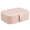 Portable PU Leather Jewelry Box Travel Organizer Display Storage Case Holder for Rings Earrings Necklace Accessories Packaging for Women Girls