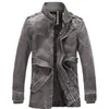 Giacche da uomo Moda uomo classico retrò colletto alla coreana giacca in pelle PU moto più design cintura in velluto taglia grande M-4XL