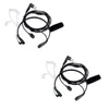 2pcs 2pin Acoustic Throat Tube Earpiece Headset Mic Ptt för Motorola Radio Hot !!