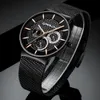 男性はCrrju豪華な有名なトップブランドメンズファッションカジュアルドレスを見る腕時計ミリタリークォーツ腕時計Relogio Masculino Saat Y19062004