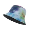 Zomer Tie-Dyeing emmer hoed visser cap vrouwen mannen cadeau brede runder strand pet bloemen universele outdoor reizen zon strandhoed