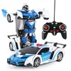 Damage Refund 2In1 RC Car Sports Car Transformation Robots Models Remote Control Deformation RC fighting toy Children's GiFT11