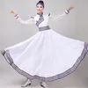 Długa Mongolia Tibetan Styl Sukienka Dla Kobiet Karnawał Fancy Dance Costume Folk Dance Stage Nosić Mongolian White Princess Dres