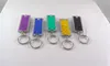 Mini LED flashlight key chain Tetris lamp creative plastic universal key ring lamp pendant 6 colors T3I5415