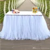 38 Colors Tulle Tutu Table Skirt For Wedding Party Birthday Decor Signin Booth Lace Table Cover DIY Craft Home Textiles Decoratio3073614