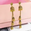 2020 femmes Boho géométrique longue chaîne Vintage personnalité gland boucles d'oreilles élégant métal cloche boucles d'oreilles