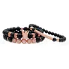 Bracciale da uomo 3 pezzi set Uxury Fashion Crown Charm Pietra naturale per donne e uomini Pulseras Masculina Regalo San Valentino039s Day Holi6644575