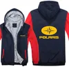 Winter Hoody Polaris bil logotyp tryck män kvinnor varma hoodies höstkläder tröjor blixtlås jacka fleece hoodie streetwear2179724